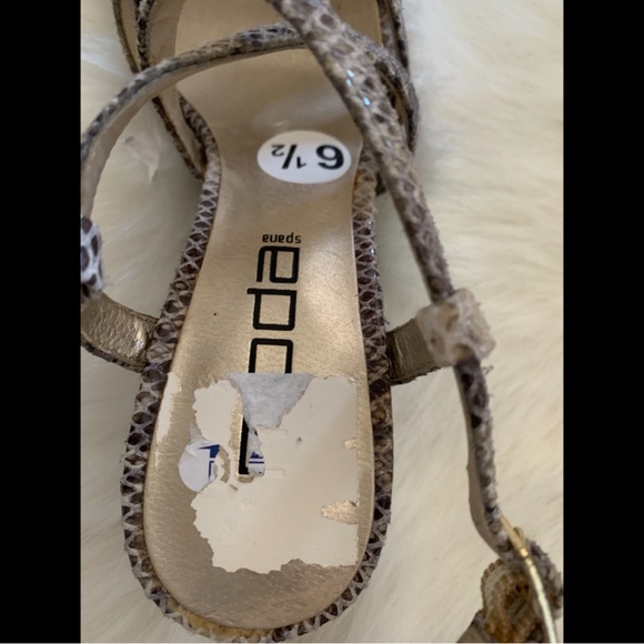 MODA Snake Skin Print Strappy Around Ankle Stiletto High Heels NWOT Size 6.5 - Picture 10 of 10